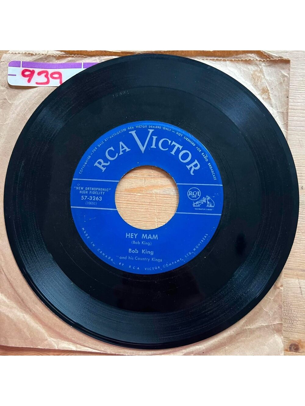 Bob King - Hey Mama/Always Lend a Helping Hand 45rpm VG+ R07